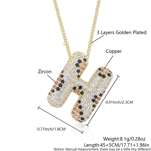 Leopard Print Zircon Letter Necklace with Gold-Plated Finish - Image 13