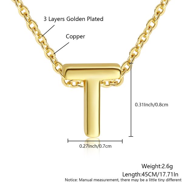 Minimalist Gold 26-Letter Pendant Necklace for Everyday Elegance - Image 25