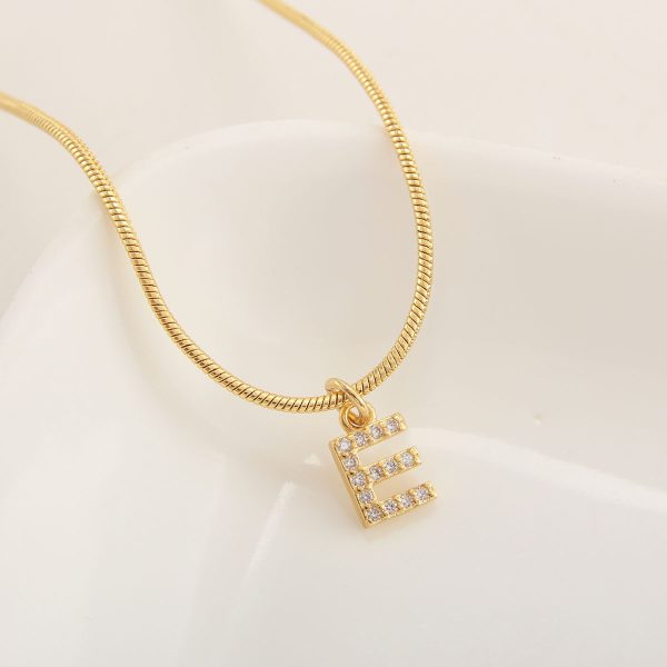 26-Letter Gold-Plated Zircon Pendant Necklace for Women - Image 10