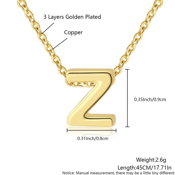 Minimalist Gold 26-Letter Pendant Necklace for Everyday Elegance - Image 31