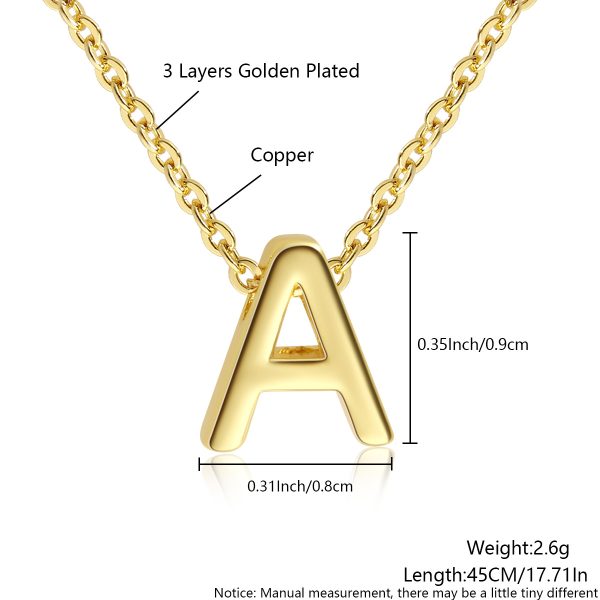Minimalist Gold 26-Letter Pendant Necklace for Everyday Elegance - Image 6