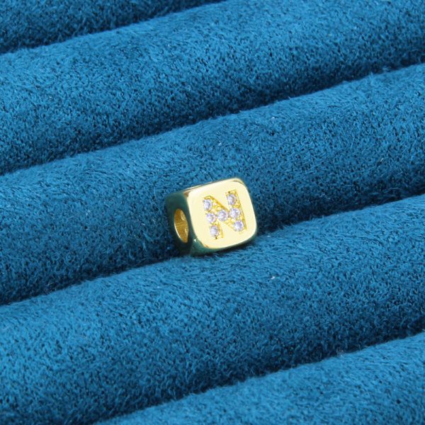 Three-Dimensional Cube Zircon 26-Letter Gold-Plated Necklace - Image 20