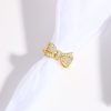 Luxury Zircon Bow Adjustable Ring with Real Gold Electroplating - Image 3