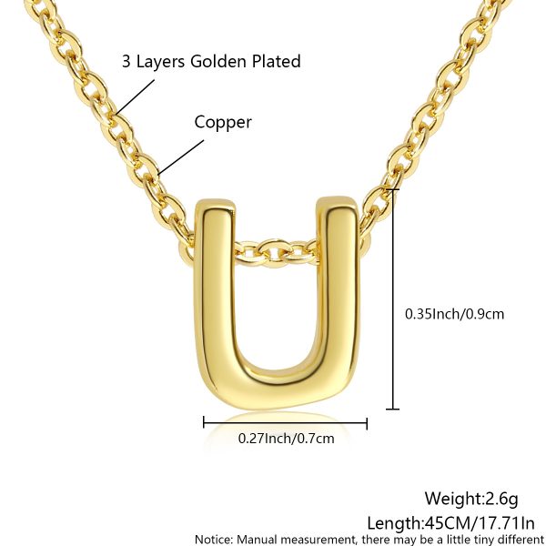 Minimalist Gold 26-Letter Pendant Necklace for Everyday Elegance - Image 26