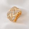 Glamorous Multi-Layer Twist Full Diamond Statement Ring - Image 7