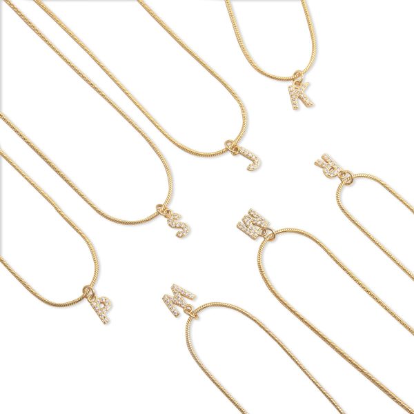 26-Letter Gold-Plated Zircon Pendant Necklace for Women - Image 3