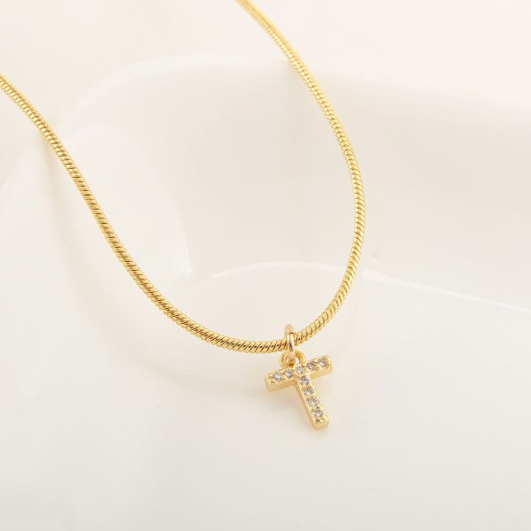26-Letter Gold-Plated Zircon Pendant Necklace for Women - Image 25