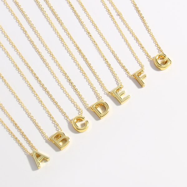 Minimalist Gold 26-Letter Pendant Necklace for Everyday Elegance - Image 2