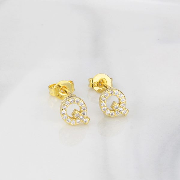 Sparkling Diamond English Letter Earrings for Women - Image 22