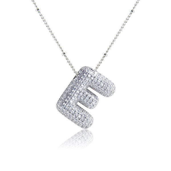 Silver-Plated Hollow 26-Letter Zircon Necklace for Women - Image 10