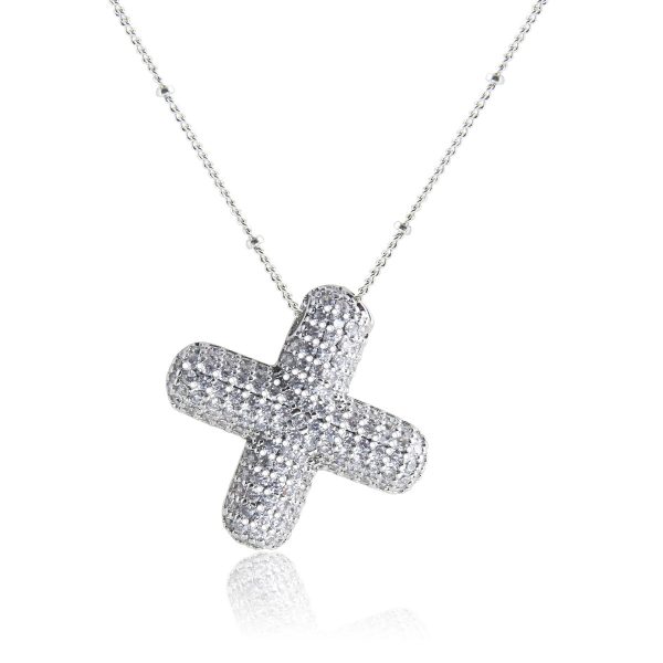 Silver-Plated Hollow 26-Letter Zircon Necklace for Women - Image 29