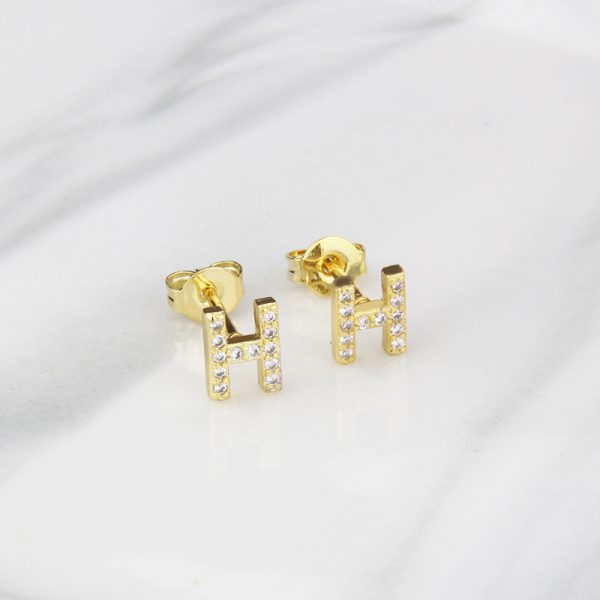 Sparkling Diamond English Letter Earrings for Women - Image 13