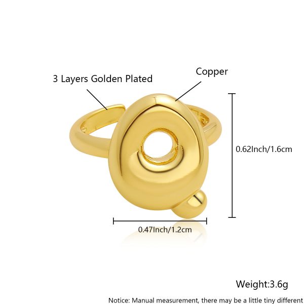 Personalized 26-Letter Gold-Plated Adjustable Open Ring - Image 22