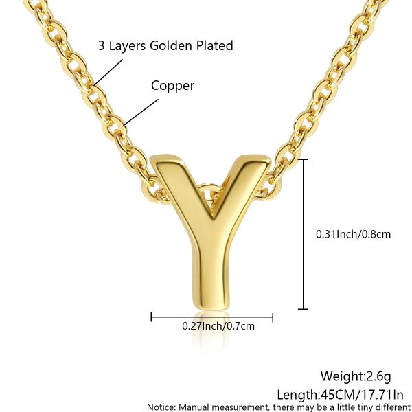 Minimalist Gold 26-Letter Pendant Necklace for Everyday Elegance - Image 30