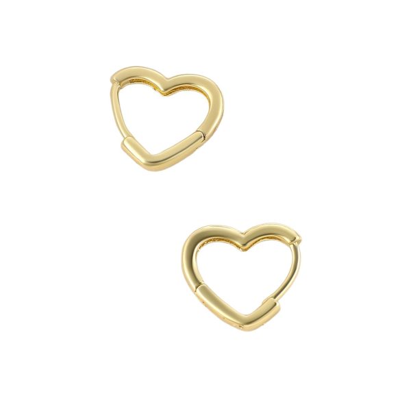 Sleek Copper Heart Smooth Earrings for a Classic Look - Image 5