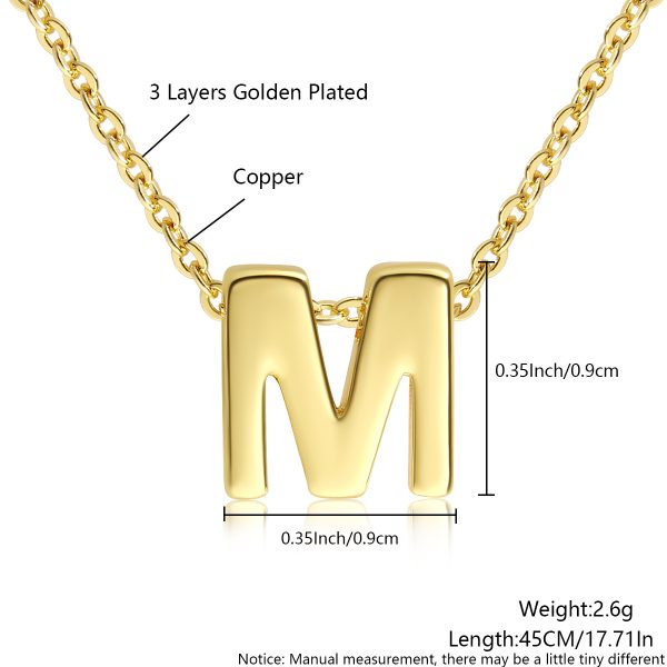 Minimalist Gold 26-Letter Pendant Necklace for Everyday Elegance - Image 18