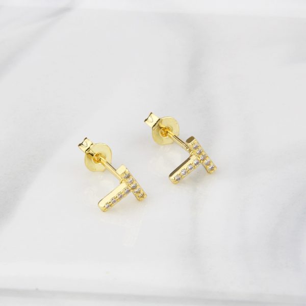 Sparkling Diamond English Letter Earrings for Women - Image 25
