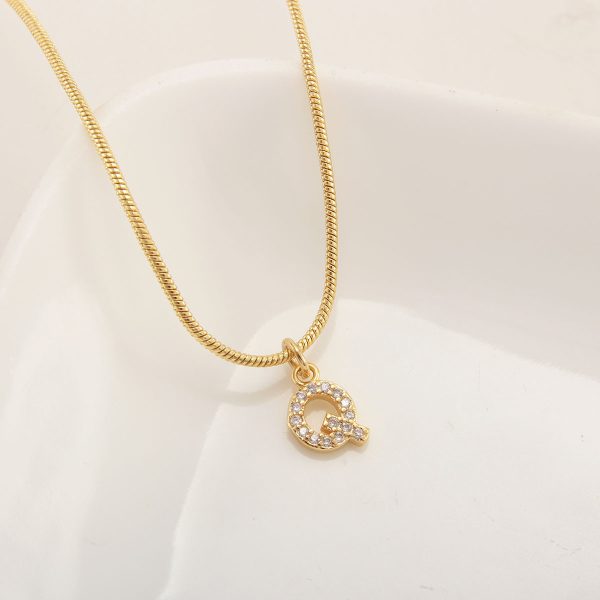26-Letter Gold-Plated Zircon Pendant Necklace for Women - Image 22
