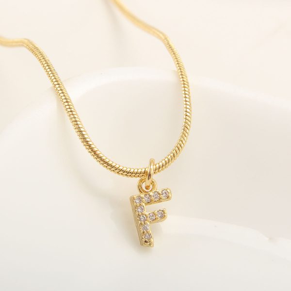 26-Letter Gold-Plated Zircon Pendant Necklace for Women - Image 11
