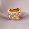 Glamorous Multi-Layer Twist Full Diamond Statement Ring - Image 8