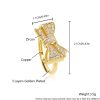 Luxury Zircon Bow Adjustable Ring with Real Gold Electroplating - Image 5