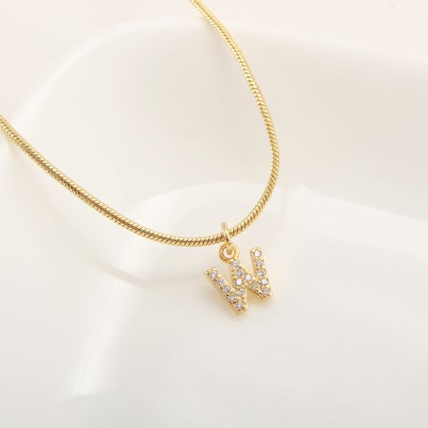 26-Letter Gold-Plated Zircon Pendant Necklace for Women - Image 28