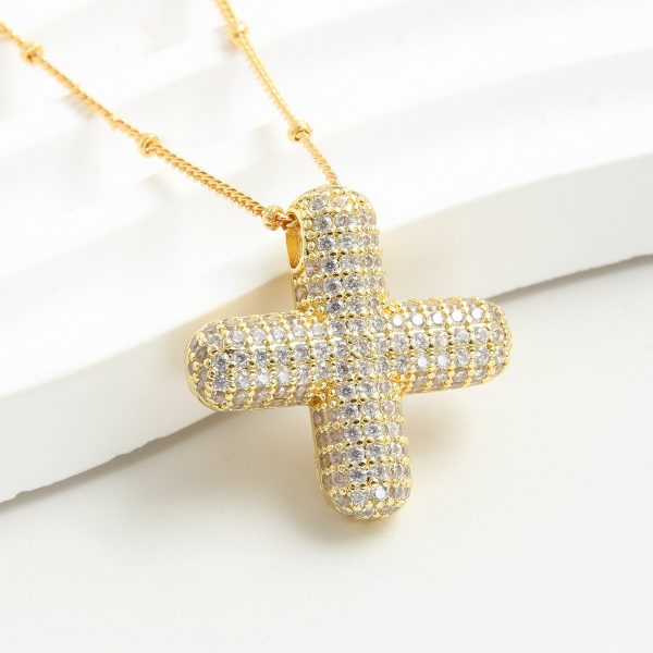 Balloon-Inspired 26-Letter Zircon Gold-Plated Necklace - Image 26