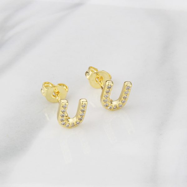 Sparkling Diamond English Letter Earrings for Women - Image 26