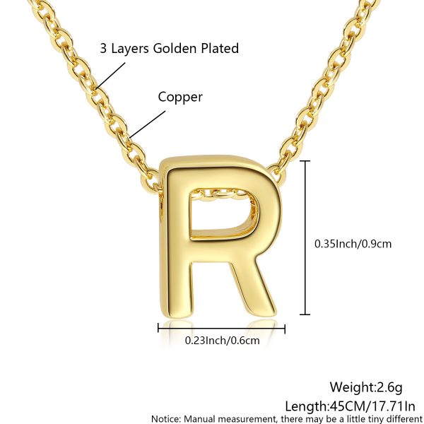 Minimalist Gold 26-Letter Pendant Necklace for Everyday Elegance - Image 23