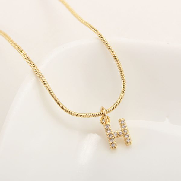 26-Letter Gold-Plated Zircon Pendant Necklace for Women - Image 13