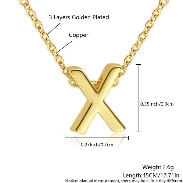 Minimalist Gold 26-Letter Pendant Necklace for Everyday Elegance - Image 29