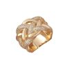 Glamorous Multi-Layer Twist Full Diamond Statement Ring