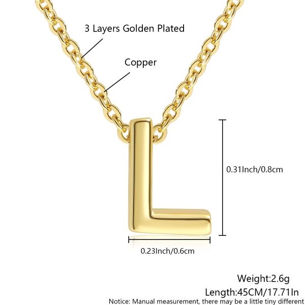 Minimalist Gold 26-Letter Pendant Necklace for Everyday Elegance - Image 17