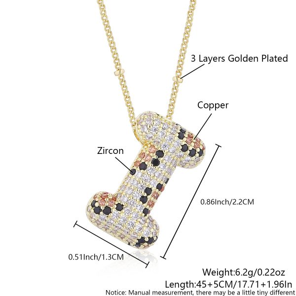 Leopard Print Zircon Letter Necklace with Gold-Plated Finish - Image 14