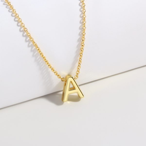 Minimalist Gold 26-Letter Pendant Necklace for Everyday Elegance - Image 4