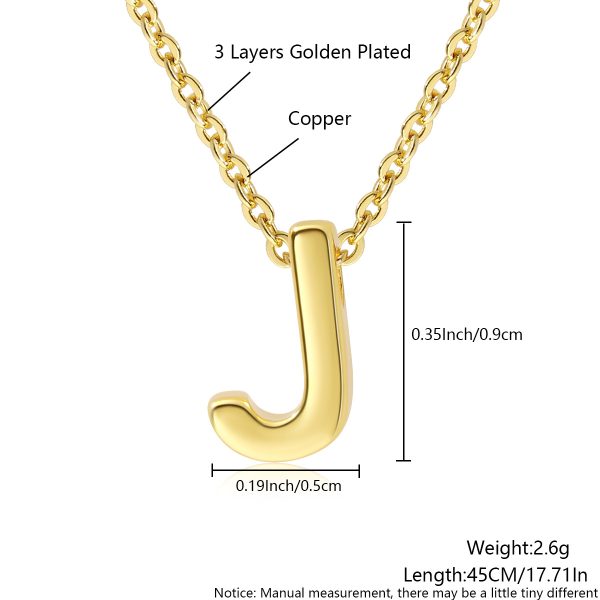 Minimalist Gold 26-Letter Pendant Necklace for Everyday Elegance - Image 15