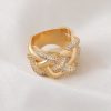 Glamorous Multi-Layer Twist Full Diamond Statement Ring - Image 2