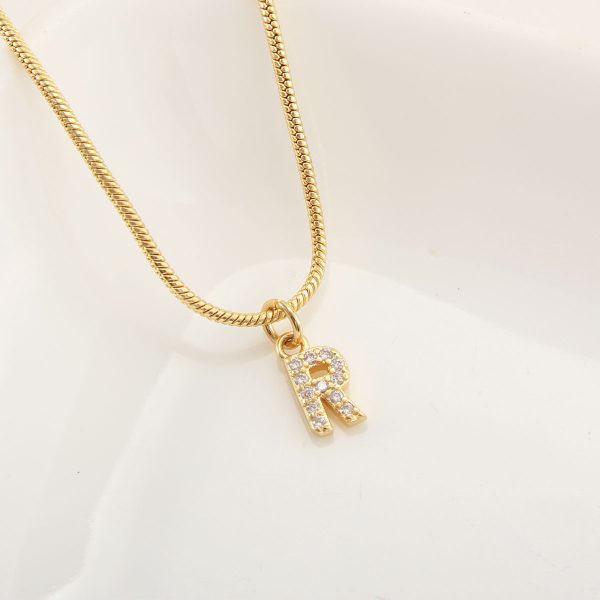 26-Letter Gold-Plated Zircon Pendant Necklace for Women - Image 23